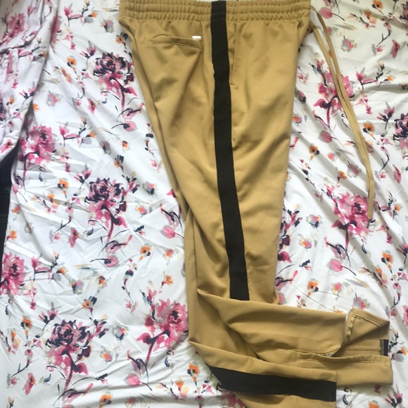 pacsun side stripe tricot black track pants